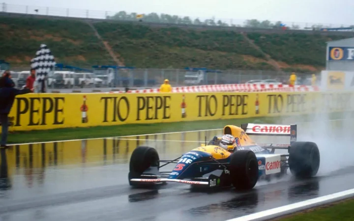 Mansell wins the Olympic Games GP in Barcelona in 1992
