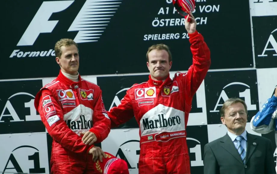 Michael Schumacher and Rubens Barrichello Ferrari 2002 Austrian Grand Prix
