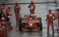 1998 British Grand Prix Michael Schumacher Ferrari Pit Stop