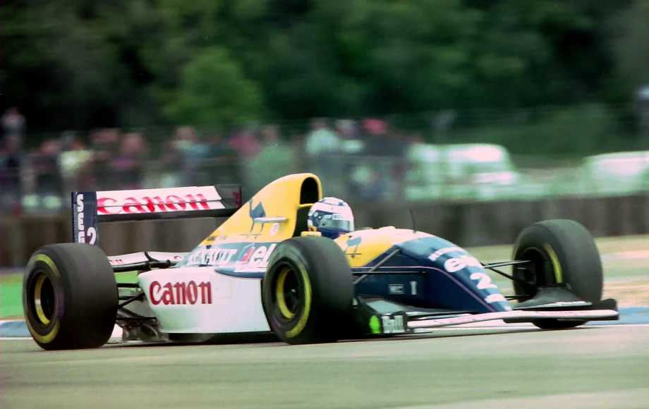 Alain Prost - Williams FW15C during practice for the 1993 British Grand Prix