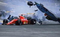 Mauricio Gugelmin's March Collides With Thierry Boutsen Williams 1989 French Grand Prix