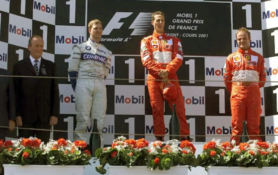 Michael Schumacher 50th F1 career win at the 2001 French Grand Prix