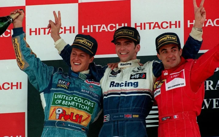 Michael Schumacher, Damon Hill, Jean Alesi 1994 British Grand Prix