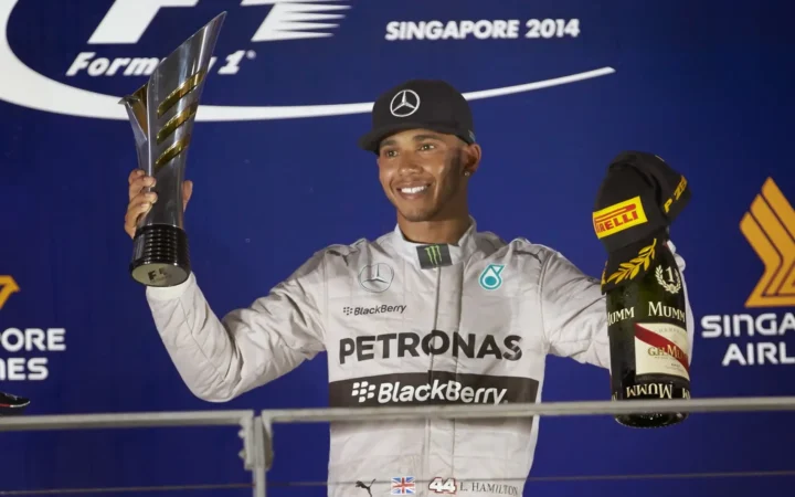 2014 Singapore Grand Prix Lewis Hamilton Mercedes