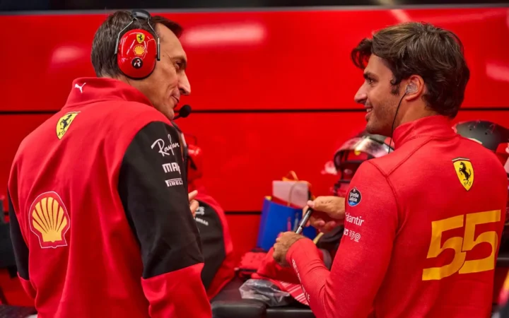 Enrico Gualtieri Ferrari With Carlos Sainz
