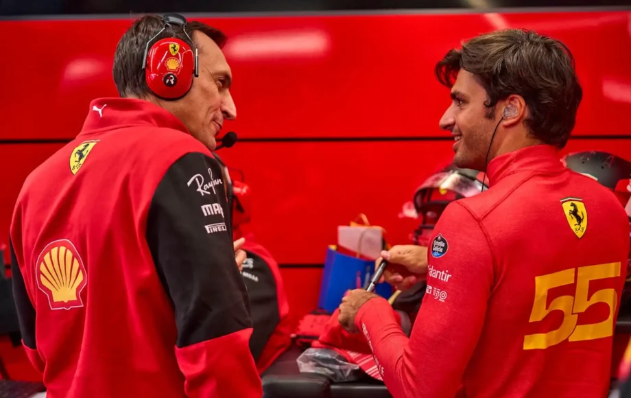 Enrico Gualtieri Ferrari With Carlos Sainz
