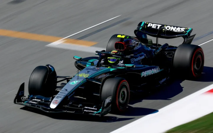 Lewis Hamilton Mercedes FP2 2024 Spanish Grand Prix