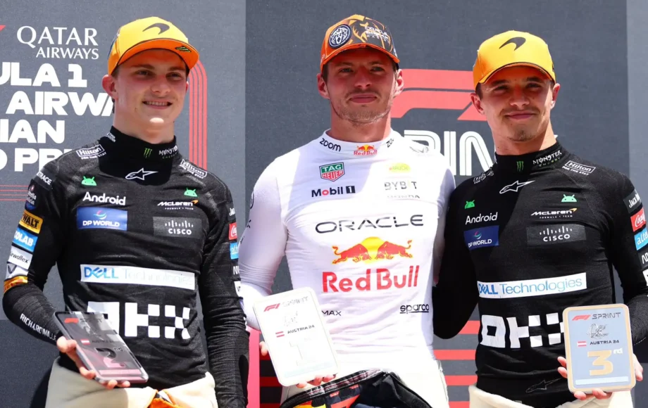 Oscar Piastri Max Verstappen Lando Norris 2024 Austrian Grand Prix Sprint Race