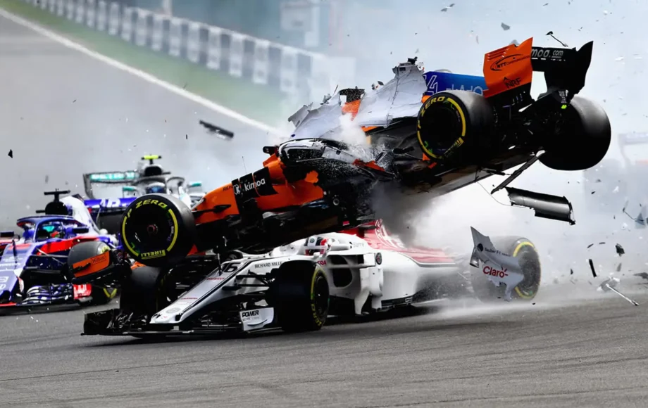 2018 Belgian Grand Prix Crash