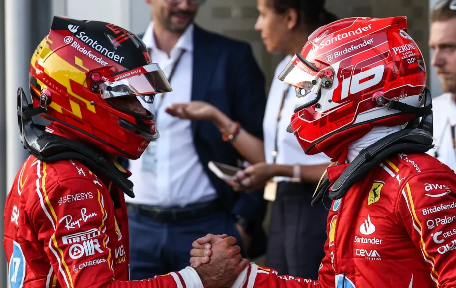 Carlos Sainz Charles Leclerc Ferrari 2024 Azerbaijan Grand Prix Qualifying