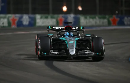 George Russell Mercedes 2024 Las Vegas Grand Prix Qualifying